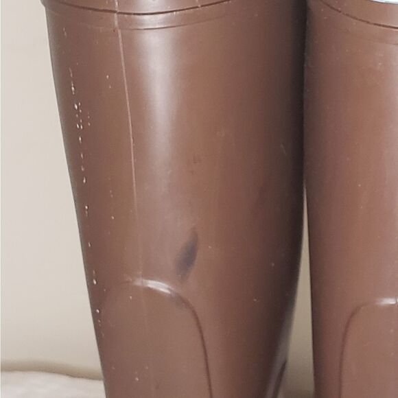 Vintage Brown Gumboots Rain Wellies - Picture 12 of 12